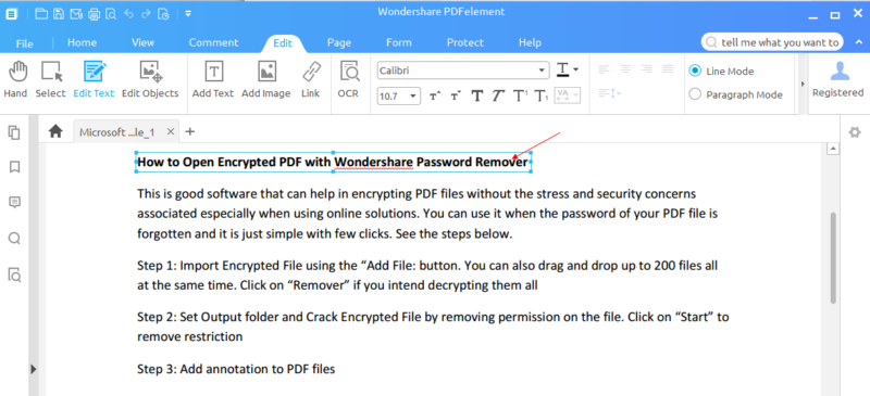 Edit PDF Using Wondershare PDFelement
