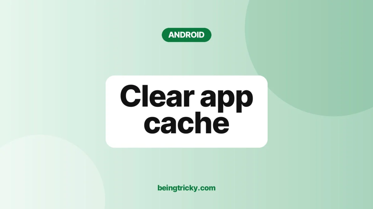 Cover image: "Clear app cache" (Android guide)