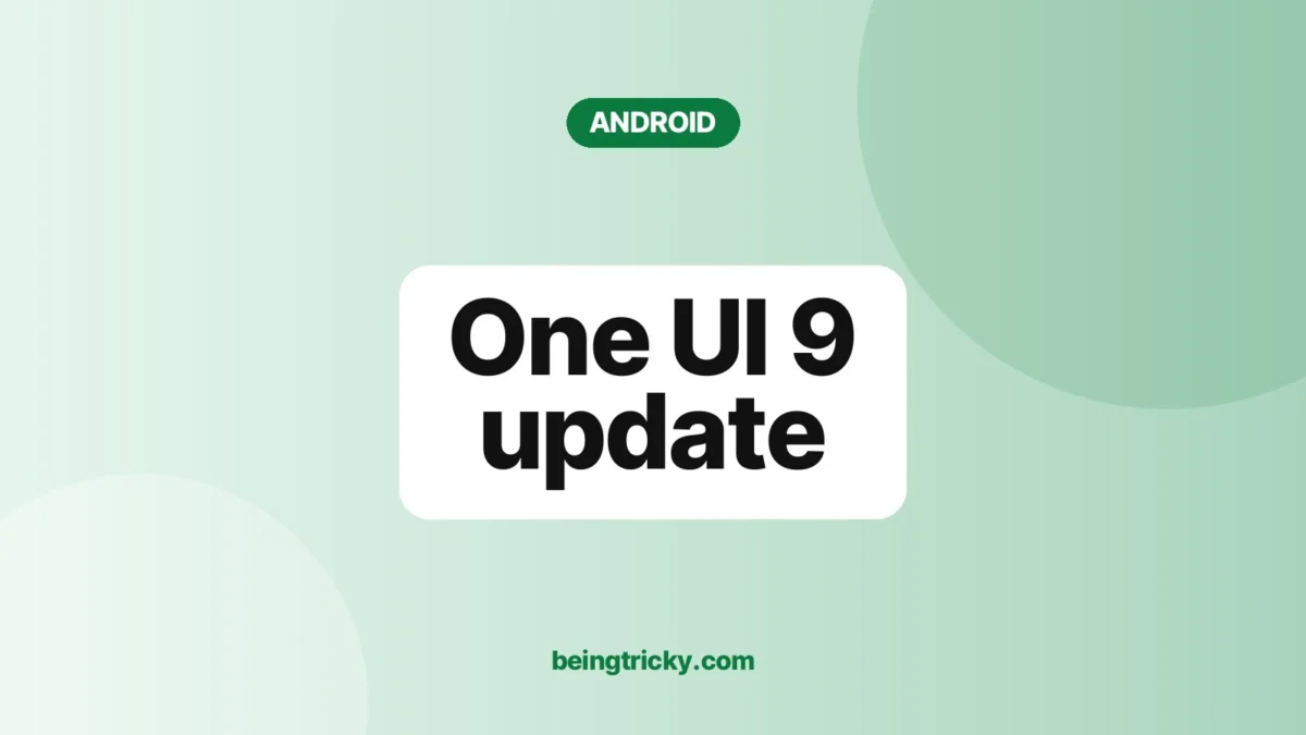Cover image: "One UI 9 update" (Android guide)