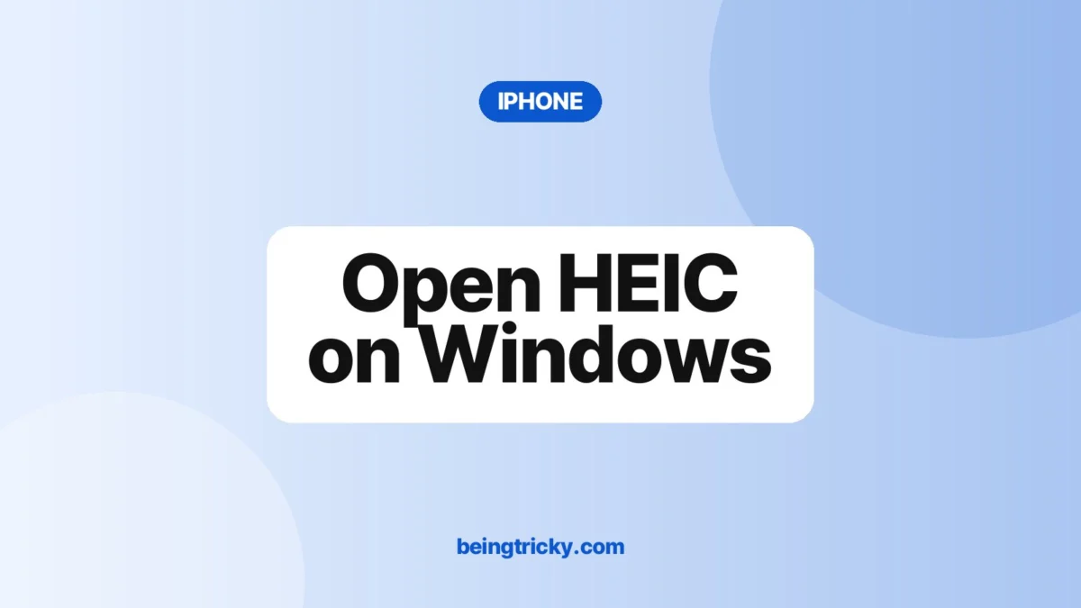 Cover image: "Open HEIC on Windows" (iPhone guide)